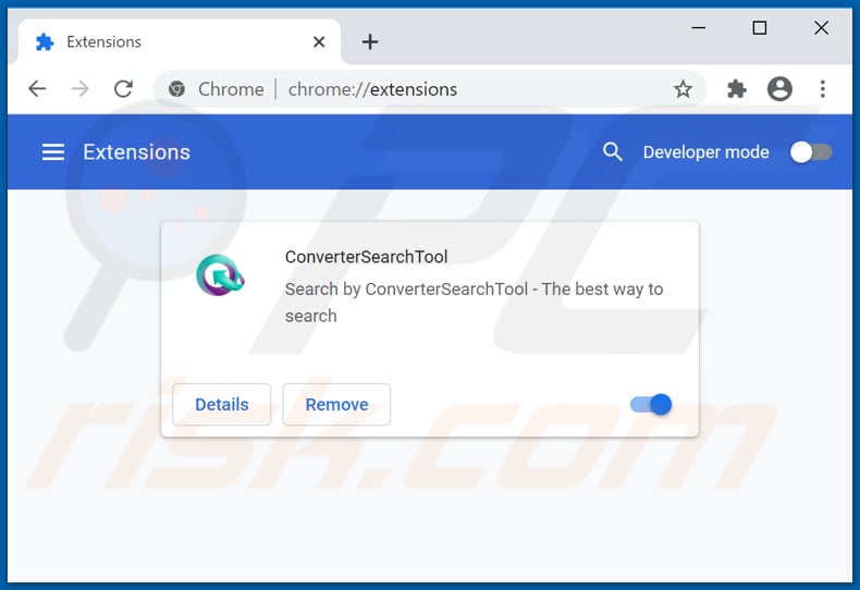 Suppression des extensions de Google Chrome associées à convertersearchtool.com