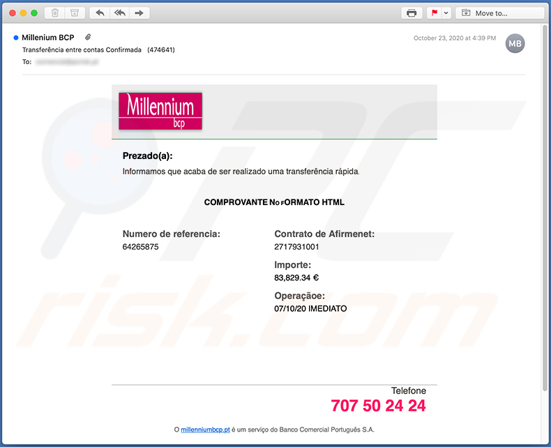 Courrier indésirable utilisé à des fins de phishing (2020-10-26)