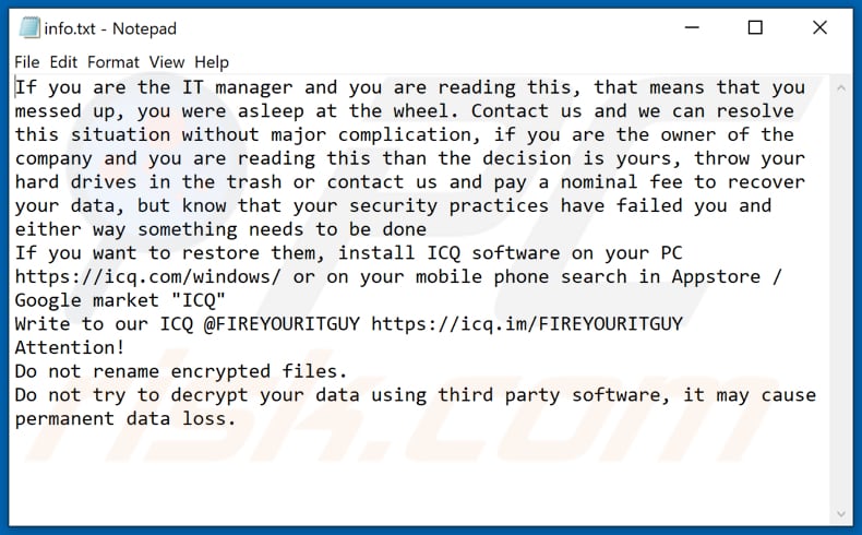 Fichier texte du ransomware MessedUp (info.txt)