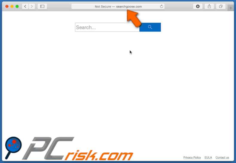 searchgoose.com redirects to bing.com
