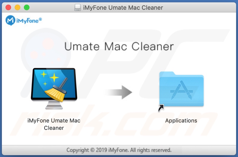 Configuration de l'installation d'Umate Mac Cleaner PUA