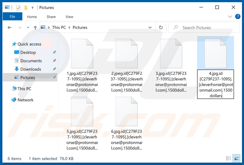 Fichiers cryptés par 1500dollars ransomware (extension .1500dollars)
