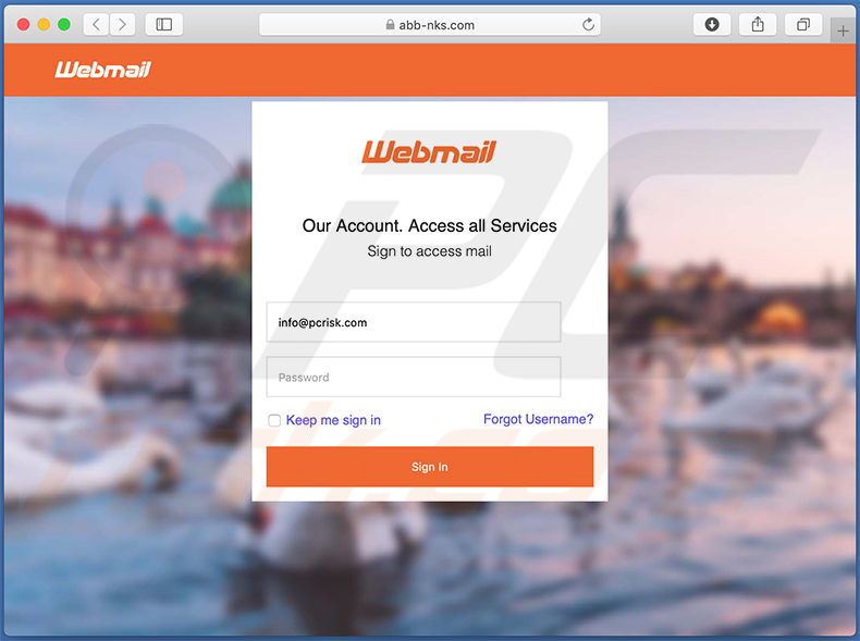 Site Web de phishing (abb-nks.com) promu par e-mail de spam sur le thème des quotas de messagerie