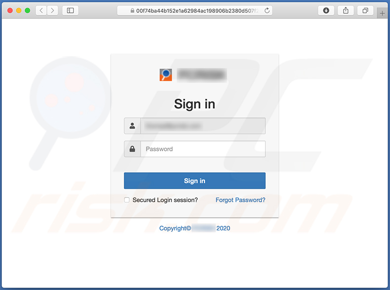 Site Web de phishing promu via des e-mails de spam sur le thème des quotas de messagerie