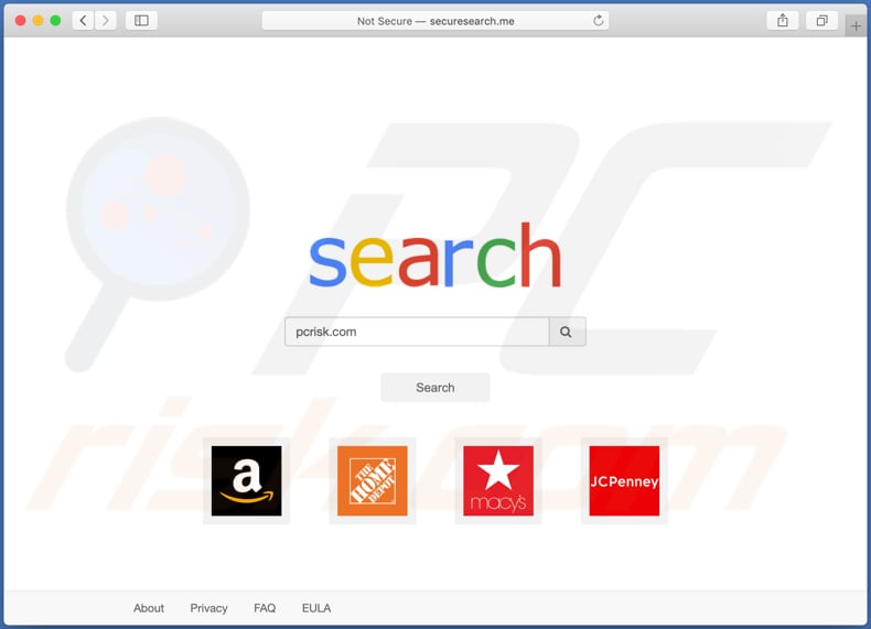 Pirate de navigateur securesearch.me sur un ordinateur Mac