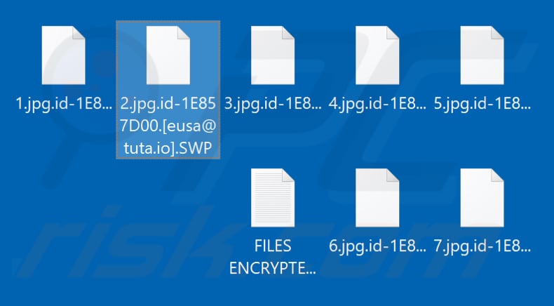 Fichiers cryptés par le ransomware SWP (extension .SWP)