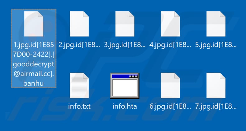 Fichiers cryptés par le ransomware Banhu (extension .banhu)
