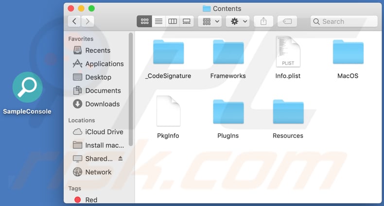 dossier de contenu du logiciel publicitaire sampleconsole