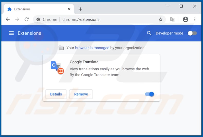 Suppression de faux Google Translate de Google Chrome étape 2