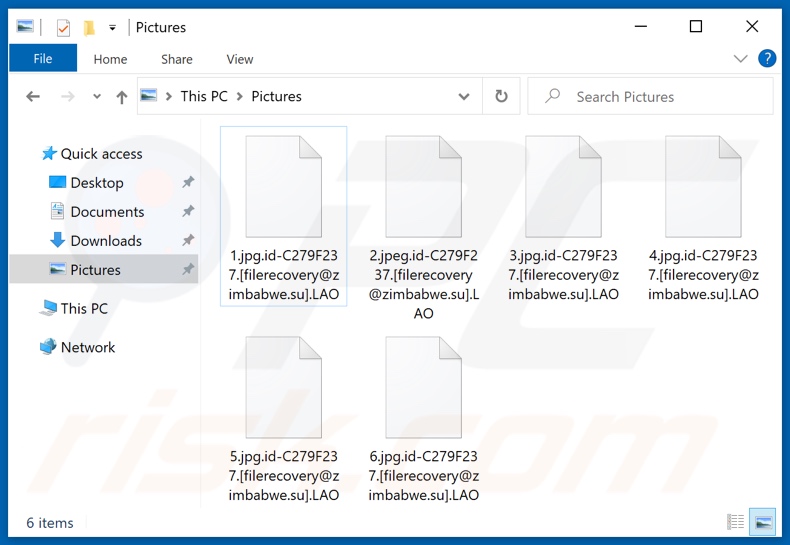 Fichiers cryptés par le rançongiciel LAO (extension .LAO)