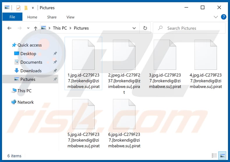 Fichiers cryptés par le rançongiciel Pirat (extension .pirat)