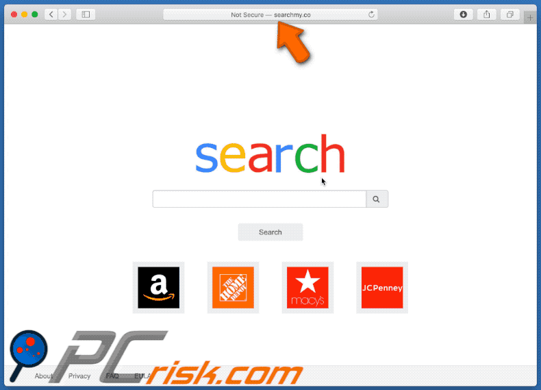 searchmy.co redirection (via flip-search.com) vers opti-page.com (GIF)
