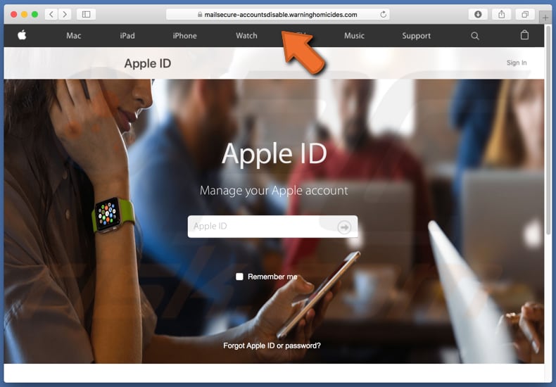 Apple id e-mail arnaque faux identifiant Apple page de connexion