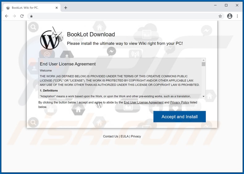 promoteur de booklot adware