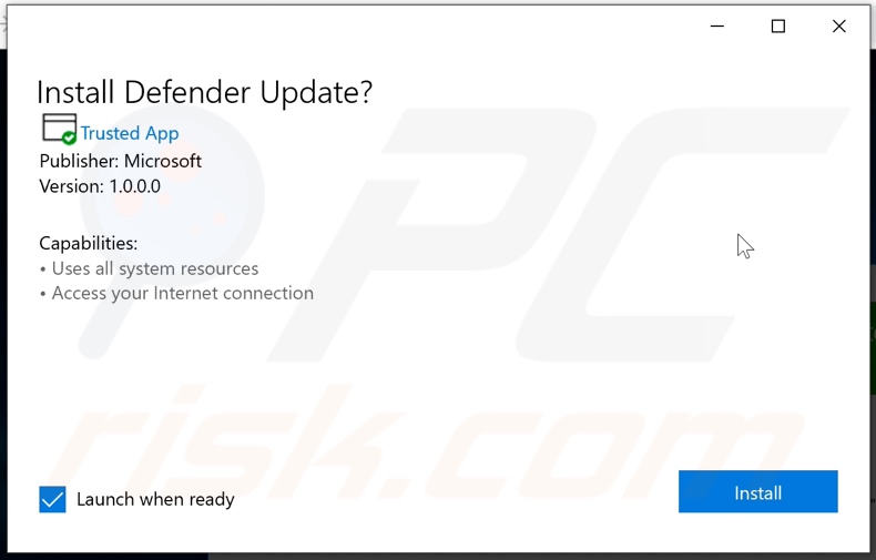 Mise à jour importante de Defender disponible pour l'installateur de l'arnaque