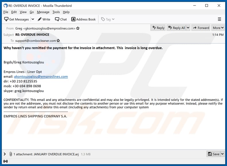 e-mail de phishing de rat webmonitor utilisé pour fournir un webmonitor