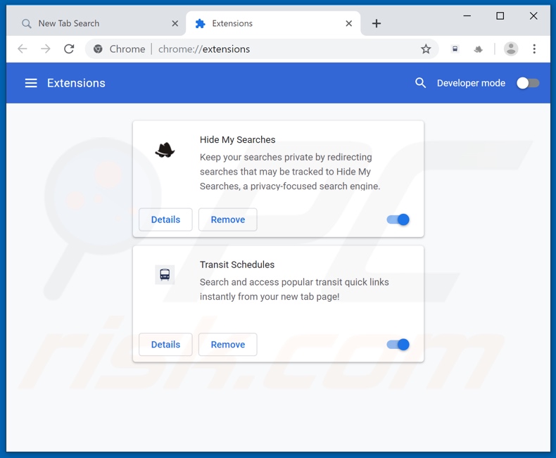 Suppression des extensions Google Chrome liées à Nearme.io