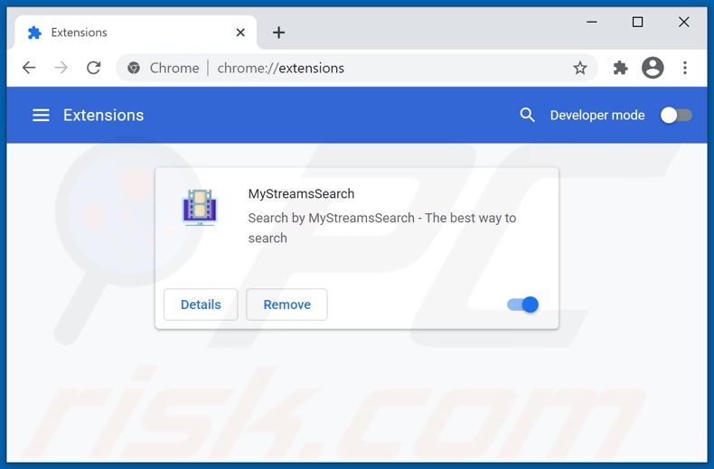 Suppression des extensions Google Chrome liées à mystreamssearch.com