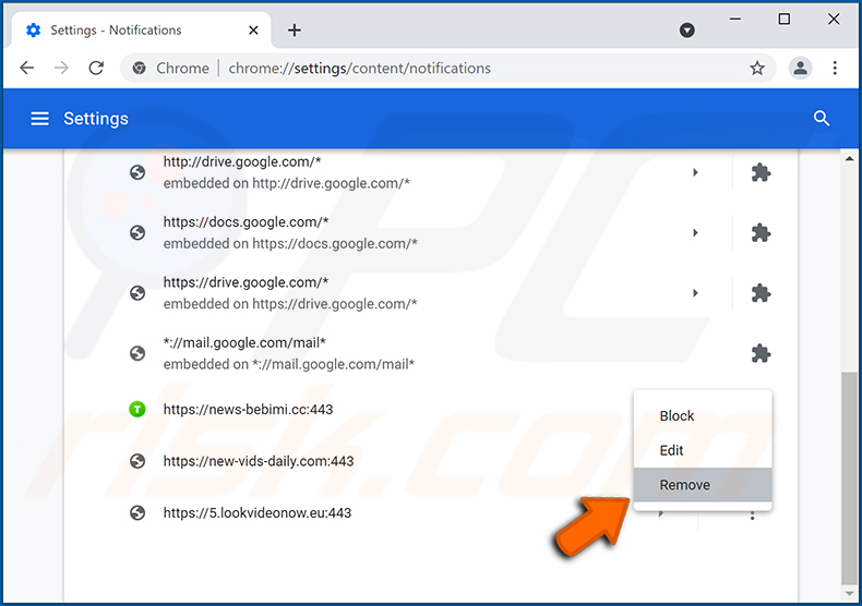 Désactiver les notifications du navigateur dans le navigateur Web Google Chrome (PC)