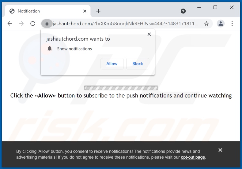 jashautchord[.]com pop-up redirections