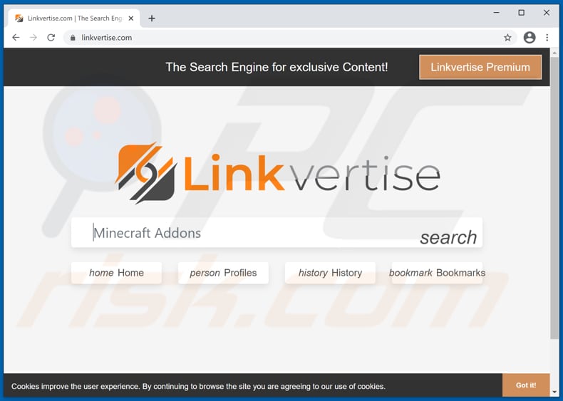 linkvertise[.]com pop-up redirections