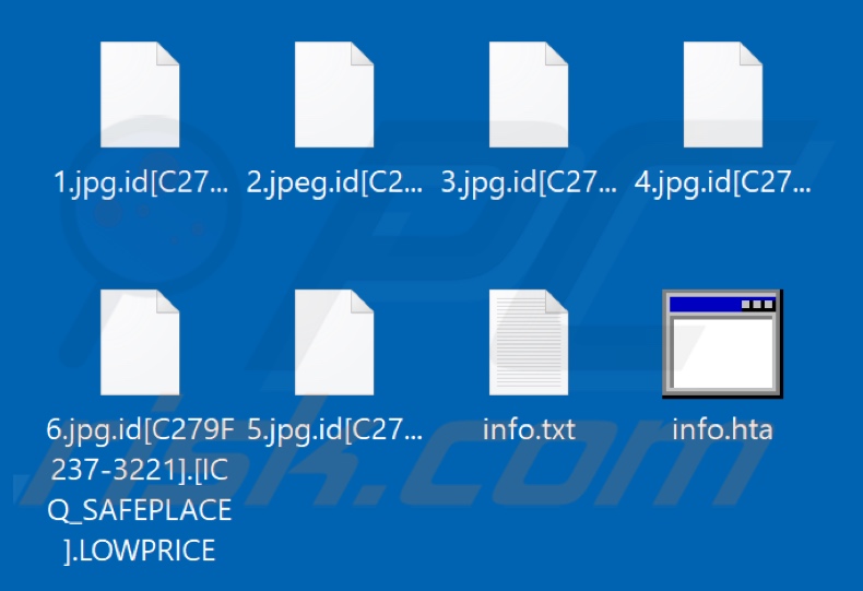Fichiers cryptés par le ransomware LOWPRICE (extension .LOWPRICE)