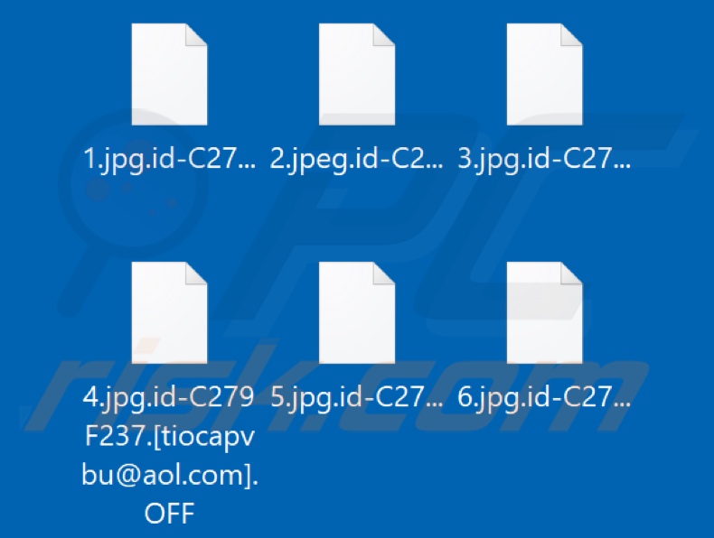 Fichiers cryptés par OFF ransomware (extension .OFF)