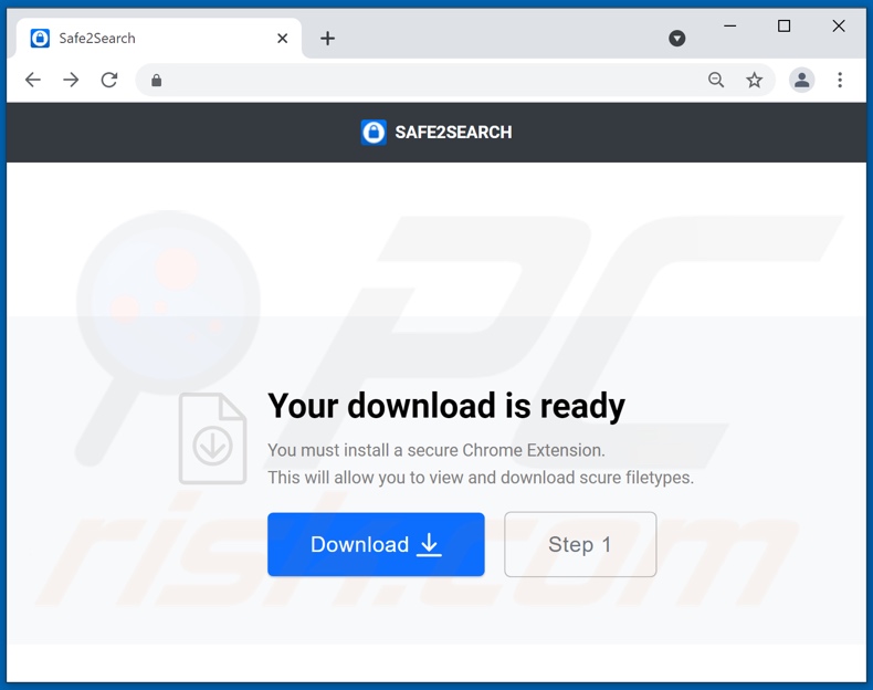 Site Web utilisé pour promouvoir le pirate de navigateur Safe2Search