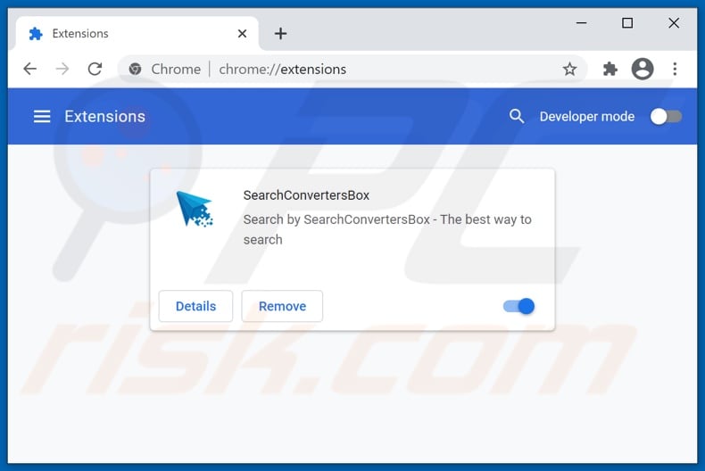 Suppression des extensions Google Chrome liées à searchconvertersbox.com