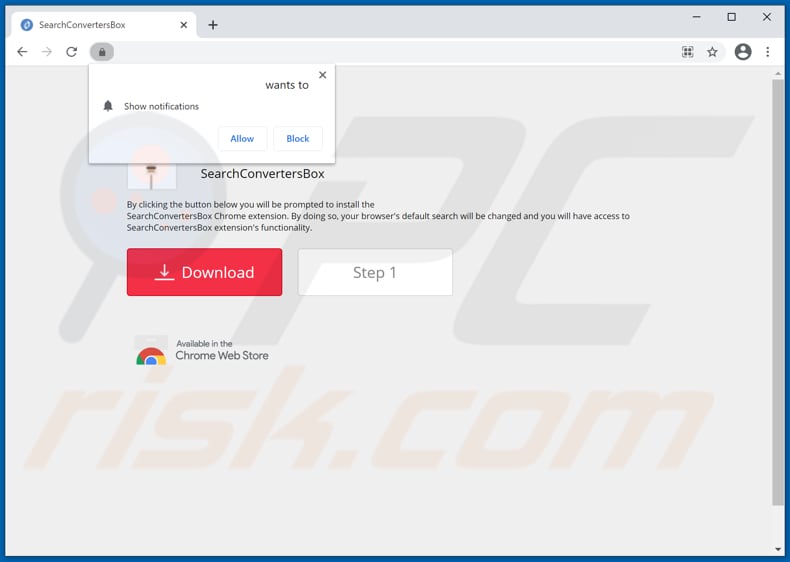 Site Web utilisé pour promouvoir le pirate de navigateur SearchConvertersBox