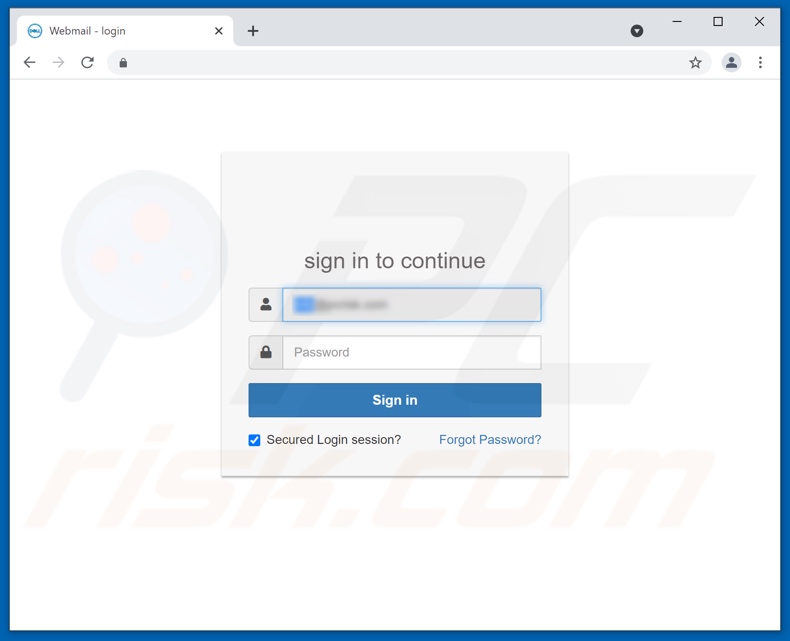 Site de phishing promu par e-mail frauduleux de messagerie vocale