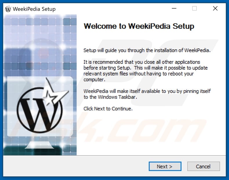 WeekiPedia adware installer