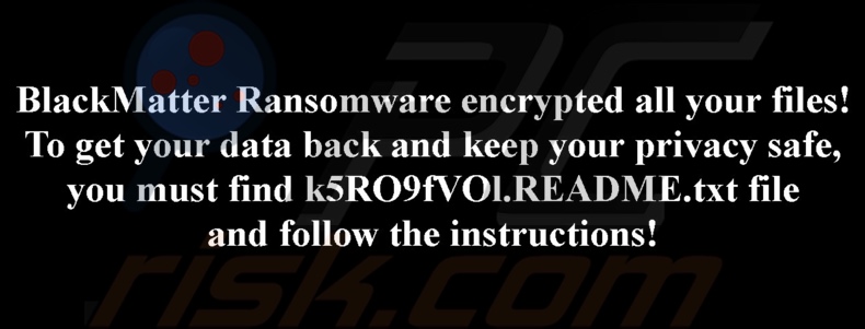 Fond d'écran du ransomware BlackMatter