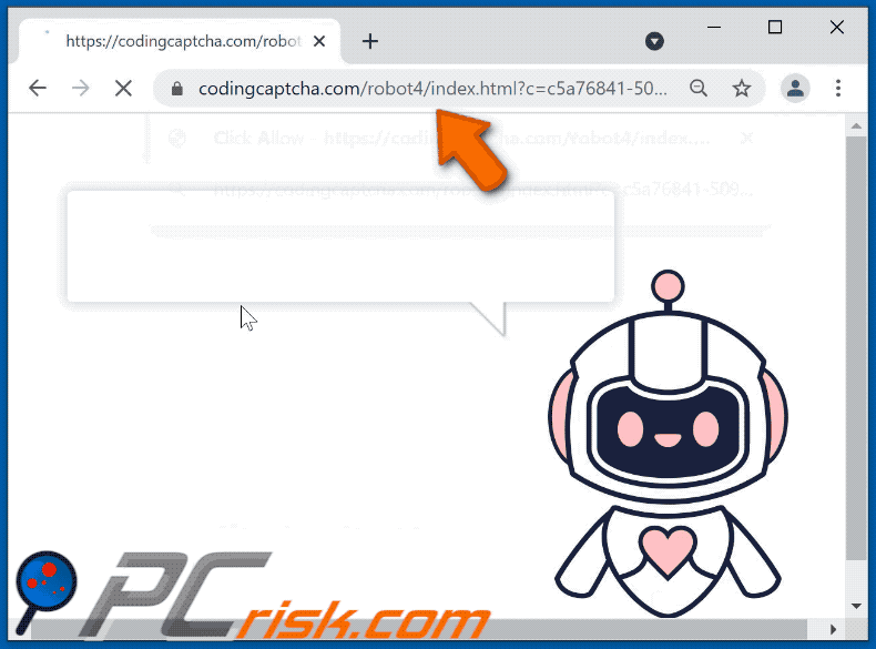 Apparence du site codingcaptcha[.]com (GIF)