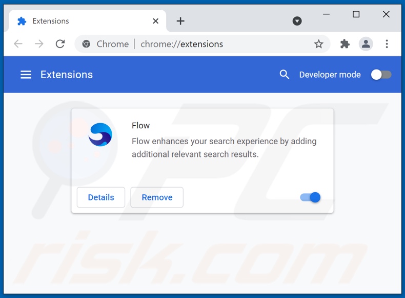 Suppression des annonces Flow de Google Chrome étape 2