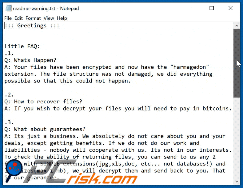 harmagedon ransomware note de rançon readme-warning.txt gif