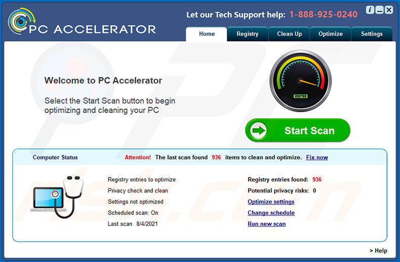 Application indésirable de PC Accelerator