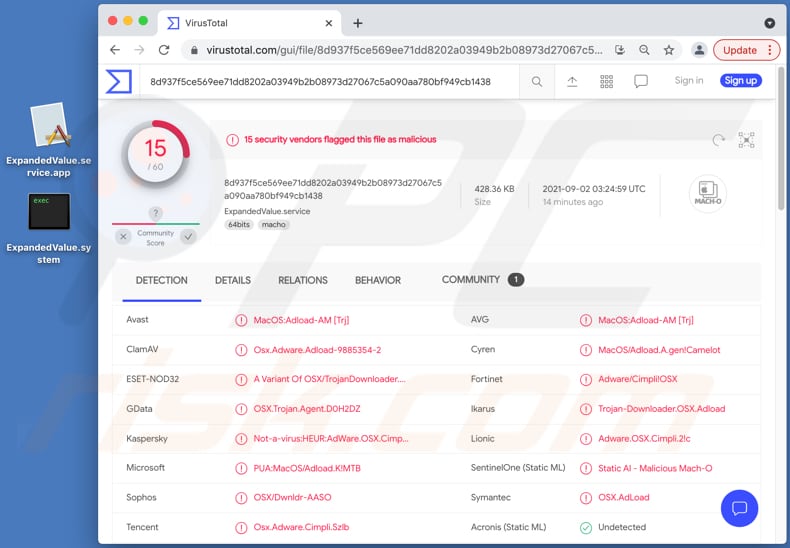 Logiciel publicitaire ExpandedValue