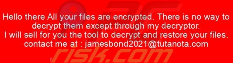 Fond d'écran du ransomware JamesBond