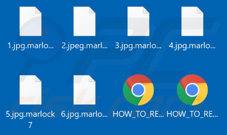 Fichiers cryptés par le rançongiciel Marlock (extension .marlock7)