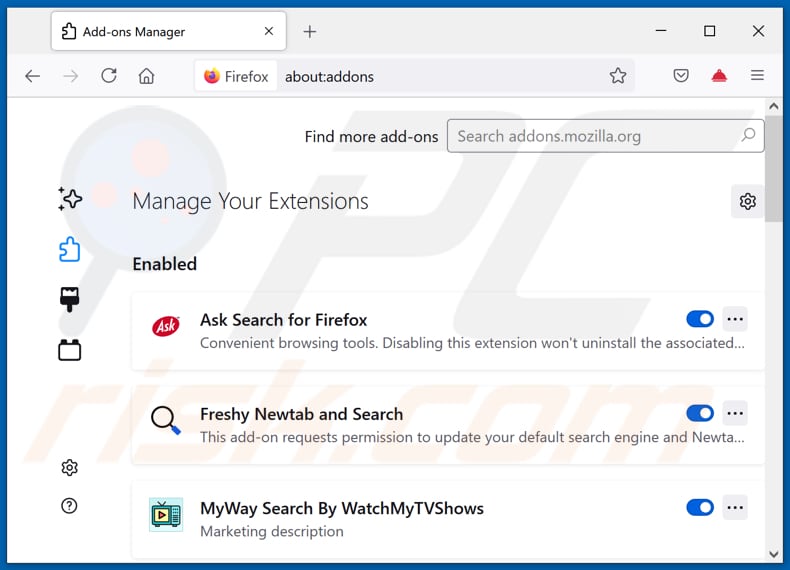 Suppression des extensions Mozilla Firefox liées à togosearching.com