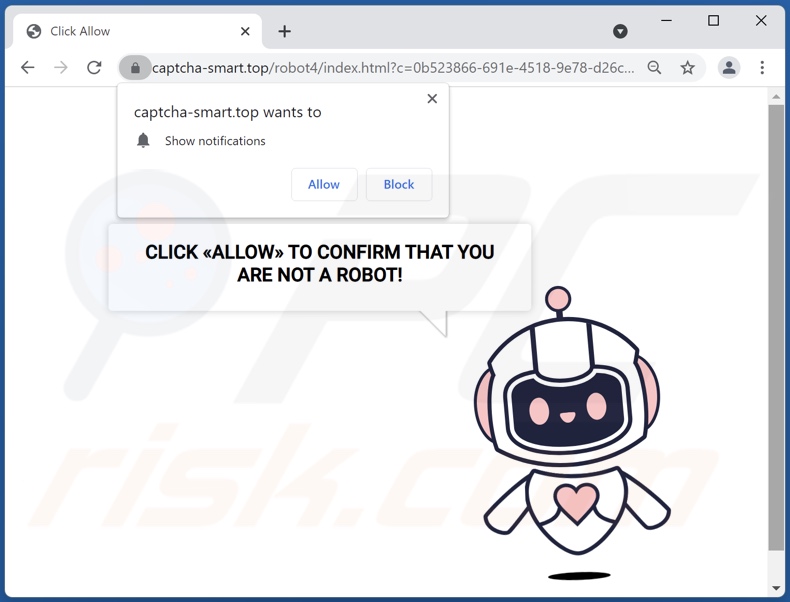 captcha-smart[.]top pop-up redirections