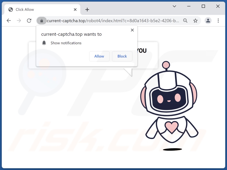 current-captcha[.]top pop-up redirections