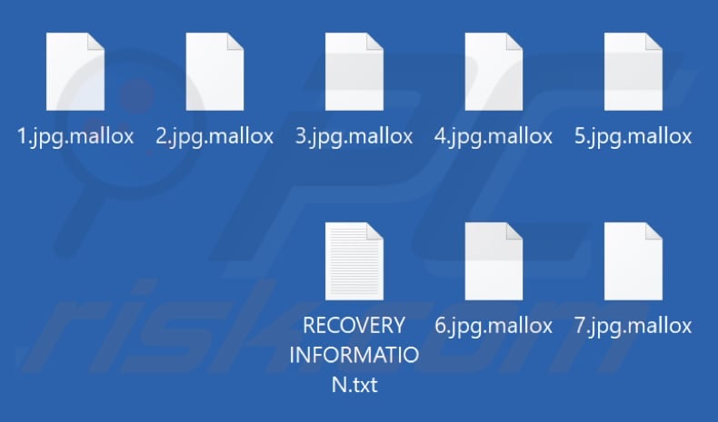 Fichiers cryptés par le rançongiciel Mallox (extension .mallox)