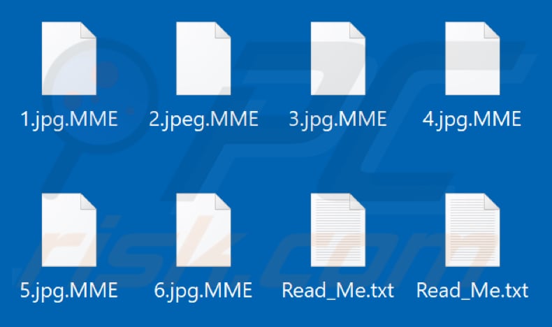 Files encrypted by MME ransomware (.MME extension)