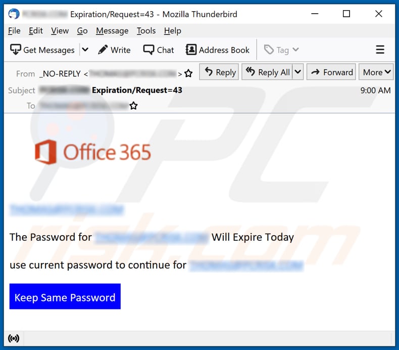 Escroquerie par e-mail Office 365