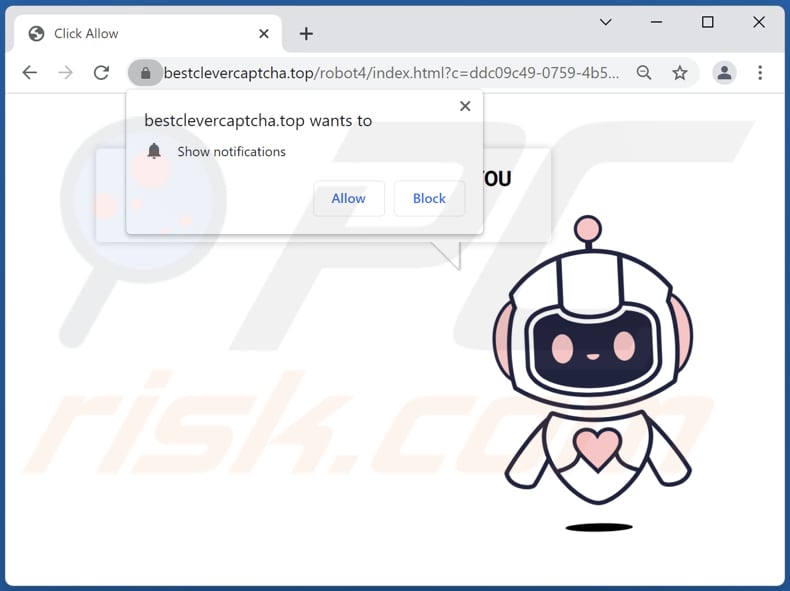 bestclevercaptcha[.]top pop-up redirections