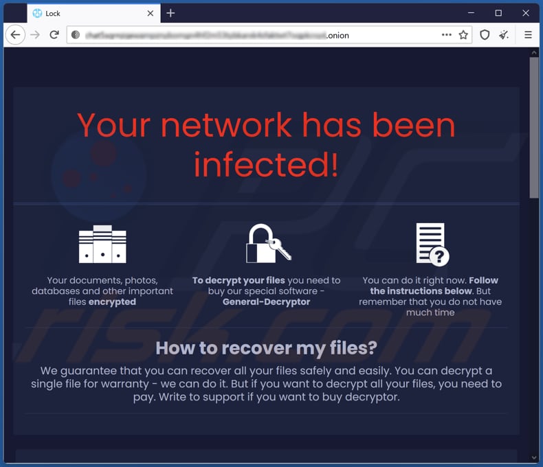 Site Web Tor du ransomware Encoded01