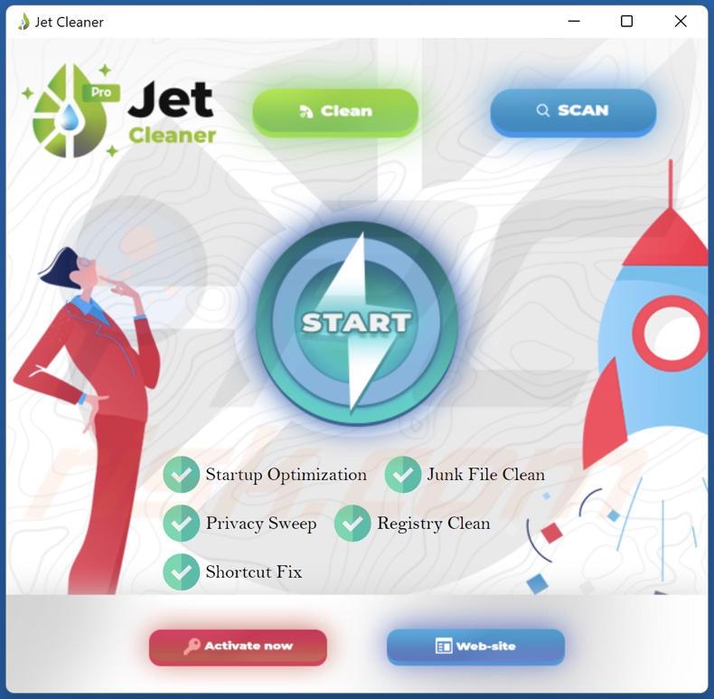 Application indésirable de Jet Cleaner