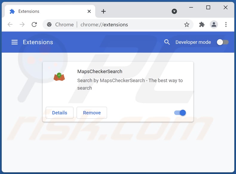 Suppression des extensions Google Chrome liées à mapschecker.com